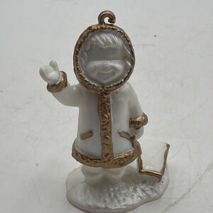 Vintage Christmas Ornament Angel Hard Plastic Made In Hong Kong